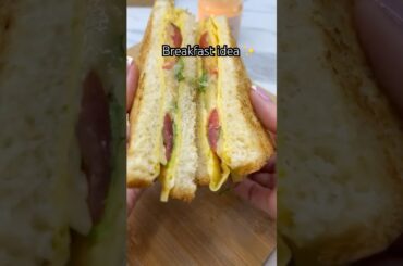 Crispy Egg Sandwich with Cheese and Salad in 5 Minutes! #breakfast #toast #healthylunch #foodshorts
