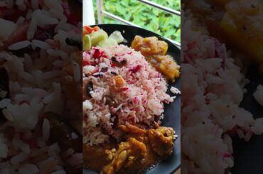 Beetroot rice#Yummy  recipe#healthy lunch recipe#homedecor #foodie #cooking #youtube short#