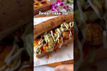 Paneer Tikka Sub #paneer #sub #healthy #bread #foodvideo #recipe #food #foodie #vlog #shorts #tasty