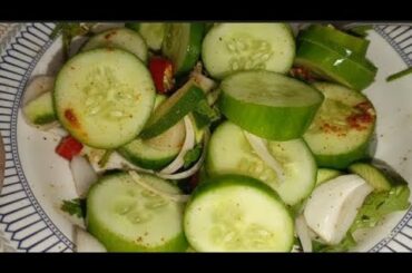 GREEN SALAD RECIPE|Healthy Lettuce Salad and Salad Dressing in 5 Minutes