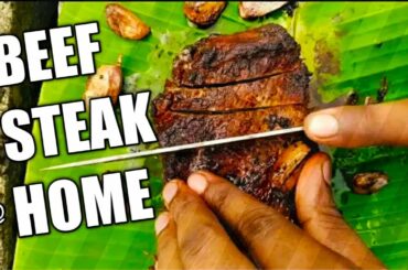 Perfect Beef Steak Recipe | How to Make Beef Steak at Home | Village Food Cooking| One Roof| #Shorts