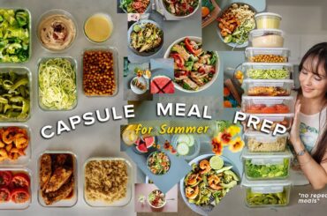 My “capsule meal prep” method for easy meals ALL SUMMER (no repeats!)