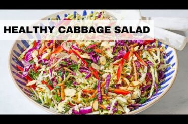 Mediterranean Cabbage Salad | Healthy Cabbage Salad Recipe (No-Mayo)