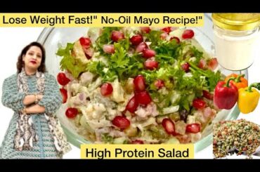High Protein Mix Sprouts Salad for Weight Loss | Easy Homemade Mayo Recipe | No Oil, No Egg Recipe
