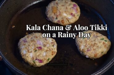 Easy To Make High Protein Healthy Snack Recipe Kala Chana & Aloo Patty Rainy Day - Kala chana tikki