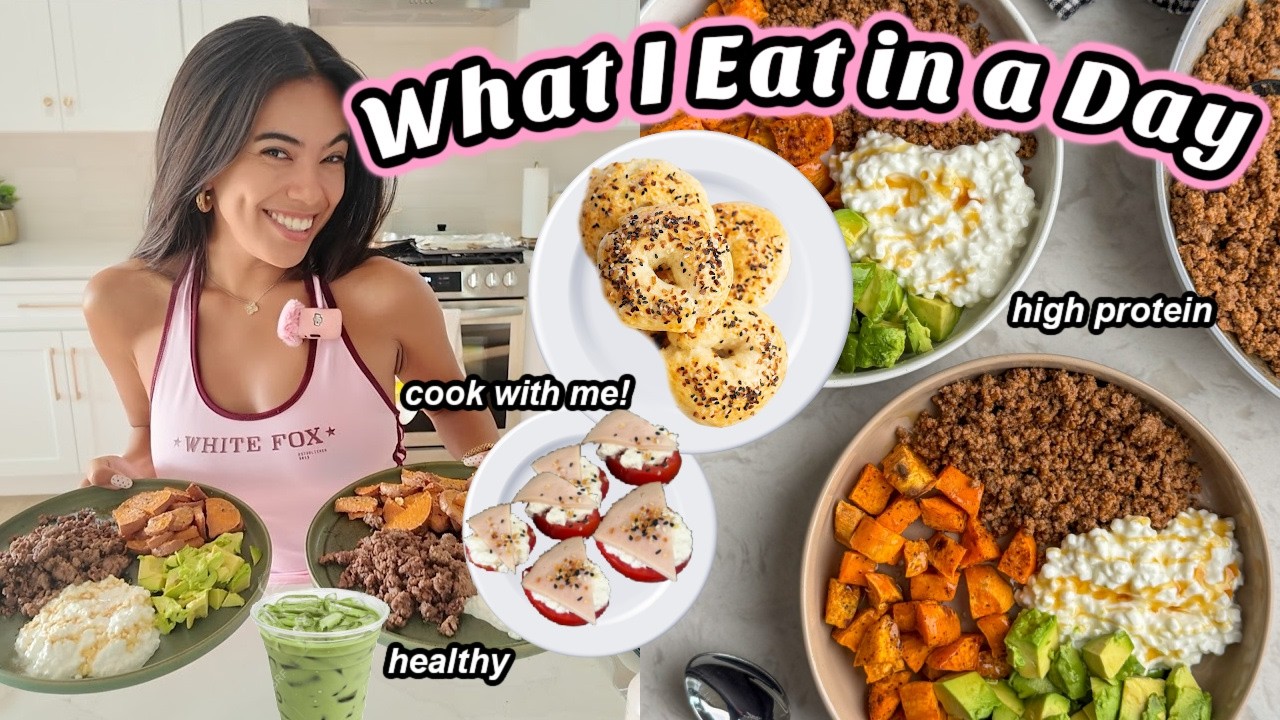 WHAT I EAT IN A DAY TO TONE UP | easy, high protein, healthy meals WHAT I EAT IN A DAY TO TONE UP | easy, high protein, healthy meals
