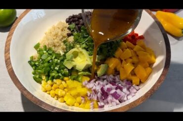 Healthy Make Ahead Summer Recipe|  Salad Recipe With Homemade Vinaigrette.