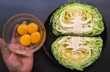 Cabbage & Eggs Tastes better than Meat! Healthy Breakfast ideas. Quick & Simple Recipe!