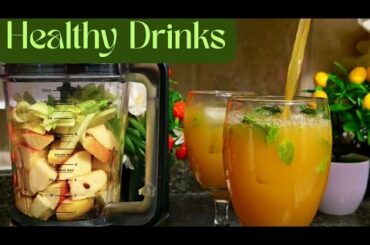 How to make Apple Celery Juice || Low-Calorie, Low-Sugar Healthy Drinks || @supermomcanada