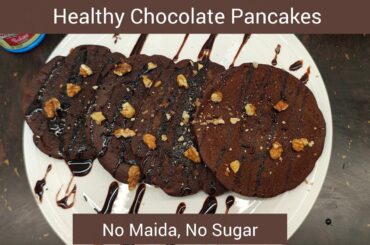 "Healthy Chocolate Pancakes Without Maida or Sugar | Easy Breakfast Recipe"
