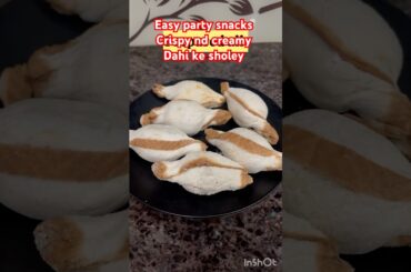 Easy Dahi ke Sholey | #bread with Spicy Yogurt Filling#youtubeshorts #food #easyrecipe #easy #shorts