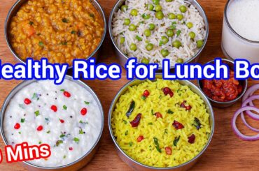 4 Healthy & Tasty Masala Rice Recipes | Spicy Indian Lunchbox Ideas - Tiffin Box Masala Rice Recipes