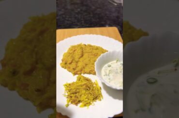 Healthy weight loss recipe | Moong Dal Khichdi +Cabbage Stir Fry+Cucumber Raita #shorts
