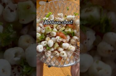 Makhana chaat for weight loss | Easy snacks to make at home #ytshorts #shorts #makhana  #food