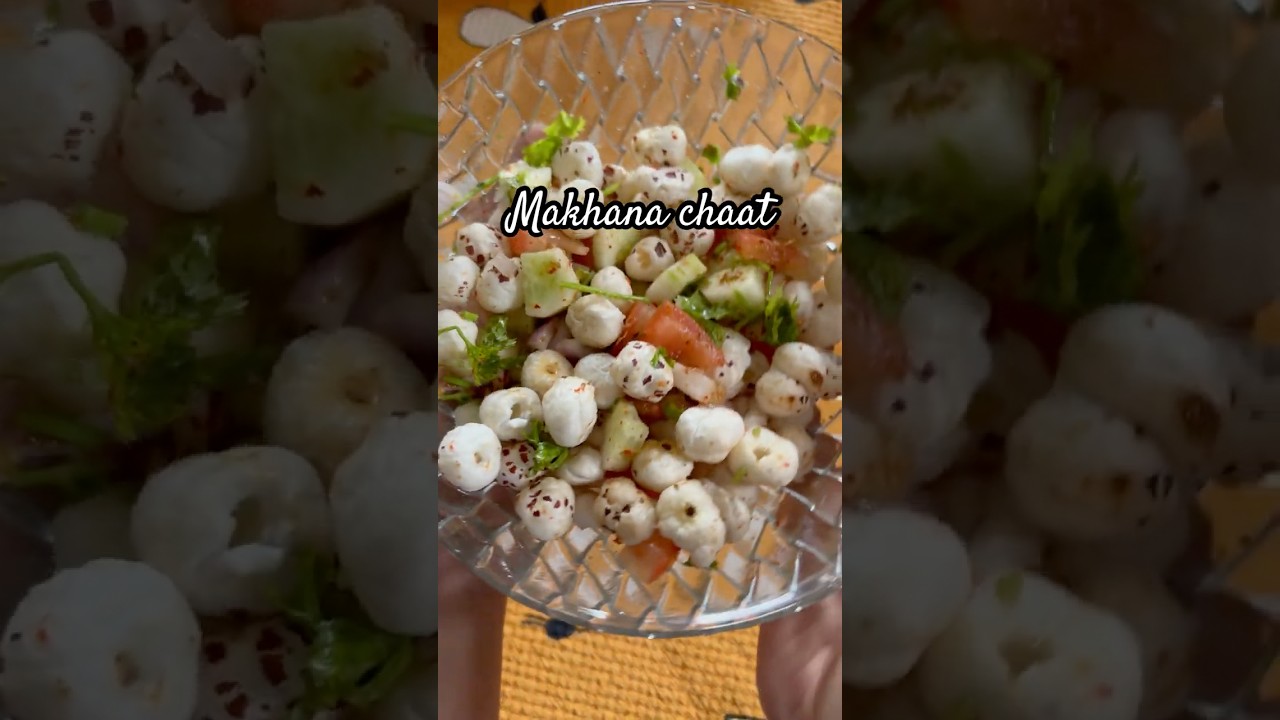 Makhana chaat for weight loss | Easy snacks to make at home #ytshorts #shorts #makhana #food Makhana chaat for weight loss | Easy snacks to make at home #ytshorts #shorts #makhana #food