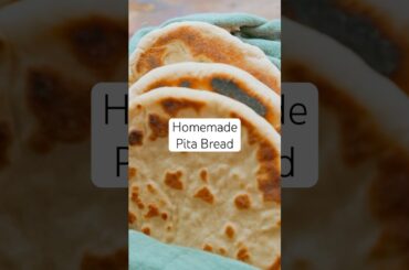 How to make Pita bread at home! (Pita Recipe) #shorts #pita