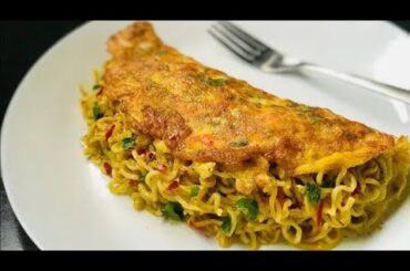 Maggi Omelette Recipe | Maggi Egg Omelette | Noodles Omelette | Easy Snacks Recipe |Breakfast Recipe