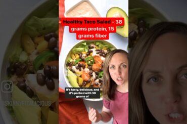 Healthy Taco Salad Recipe #tacosalad #healthyrecipes #healthyrecipe #lowcalorie #nutrition