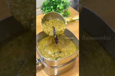 Lunch Recipe : Rice n keerai kulambu| beans poriyal | fruit #shortsfeed #lunchbox #lunchideas