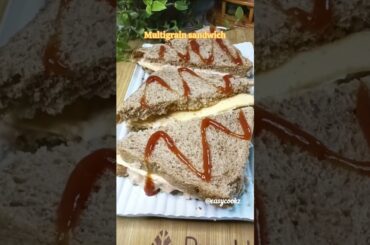 Healthy multigrain sandwich breakfast