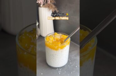 Mango Chia Pudding #healthy #recipe #healthybreakefast #pudding #chiapuddingrecipe #breakfast #easy