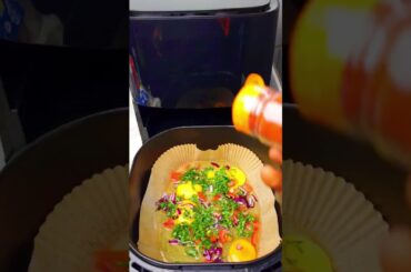 Healthy High Protein Breakfast in Air Fryer #shorts #egg #airfryerrecipes