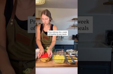 Healthy meal prep for the week with me!