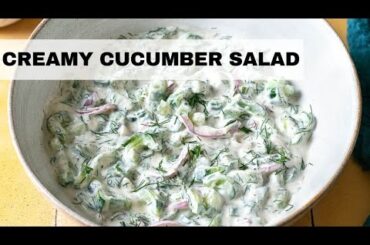 Creamy Cucumber Salad (Cucumber Salad Recipe!)
