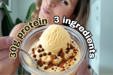 3-Ingredient Protein Ice Cream | 280 Cal & 30g Protein (With OR Without Ninja Creami)
