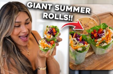 Low Cal, High Protein GIANT SPRING ROLL You NEED to Try!