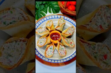 Bread Pockets | Easy Party Snack | Bread Recipe | Healthy Hung Curd Recipe #breadpockets #hungcurd