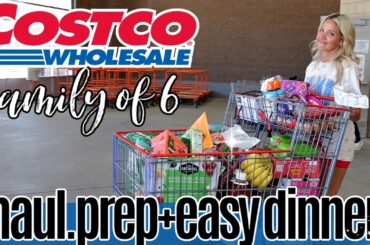 Huge Costco Haul for a Family of 6 | Shop With Me Grocery Prep Fridge Clean Out Easy Healthy Dinner