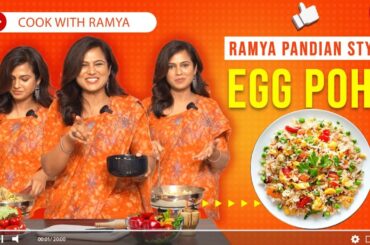 Ramya Pandian Style Egg Poha  | Easy Recipe for Weight Loss | 15 Min high Protein quick lunch