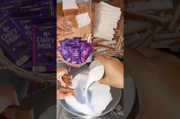 Super Tasty sweet#shorts #bread #milk #suji #chocolate #barfi #mithai #cooking #dessert #viral #easy