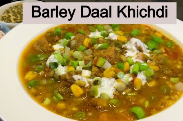 Barley Hari Moongdaal Masala Khichdi | healthy khichdi for Diabetic | weight loss Khichdi