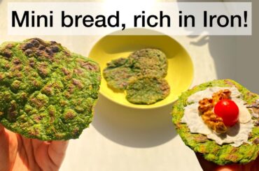 Incredible! Simple, tasty, healthy spinach bread! - Dairy-free , yeast-free flat bread recipe