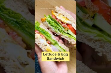 Lettuce & Egg Sandwich | #sandwich #eggsandwich #youtubeshorts #trending #viral #lettuce