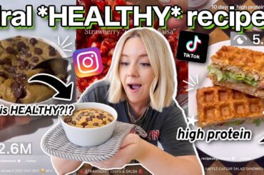 i tried 3 *VIRAL* recipes from tiktok/instagram! (HEALTHY, high protein...overhyped?)