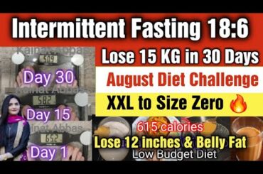 How to lose 15 KG Permanently|Low Budget WeightLoss Diet Plan|30 days Intermittent Fasting challenge