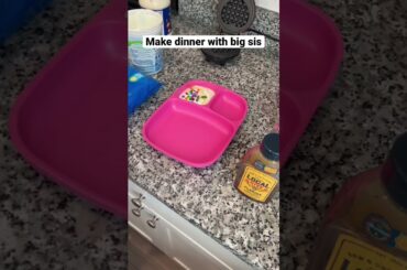 Dinner with sister ! #kids #cooking #dinner #easydinner #kidfood #shorts #easy #meals #foryou #mom