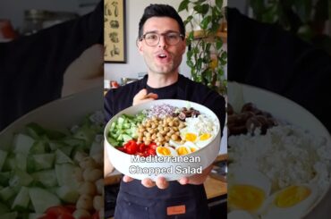 Mediterranean Chopped Salad (Protein-rich)