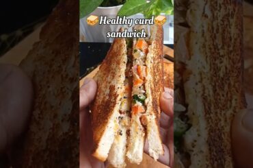 5-min dahi sandwich recipe|easy breakfast | healthy dahi sandwich #shorts#sandwich #ytshorts#recipe