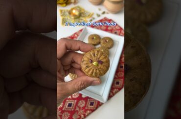 2 Ingredient Sattu Peda , Healthy Mithai for festive celebrations. Sugar free , No added sugar