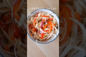 Cabbage Salad. Your dose of fiber, vit. C, K and antioxidants!