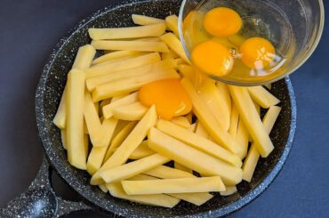 Just Add Eggs with Grated Potatoes! Cheap and Easy Breakfast. Delicious Egg Potato Recipe.