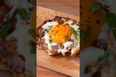 Delicious breakfast with 2 eggs and bread. #shorts #food