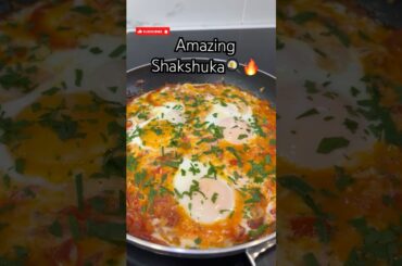 Easy Amazing Shakshuka Recipe ! Perfect and healthy breakfast | Eggs in Tomato Sauce Recipe #asmr