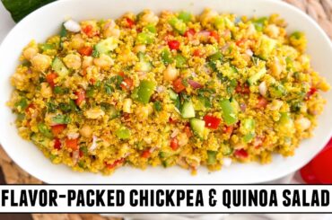 Super Healthy! Chickpea & Quinoa Salad | Packed with Flavors & Easy to Make