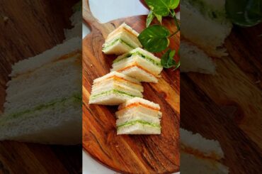 Tricolour Sandwich | Republic Day Special |  Republic Day Special Recipe #shorts