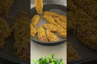 Healthy Chicken Tenders | No-Fry Low-Calories #shorts   #chicken #healthylifestyle  #food